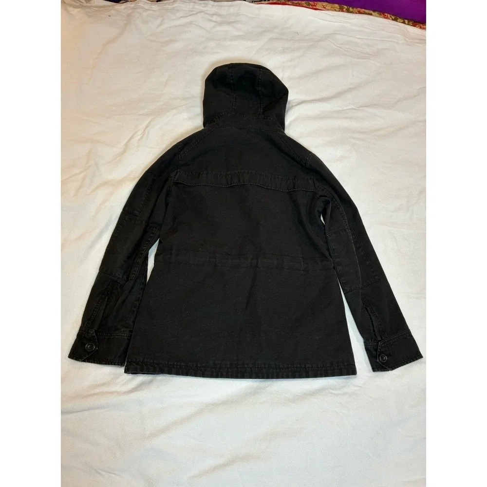 Levi's Men's Small Black Hooded Field Parka Jacket Quilted Lining Military Style